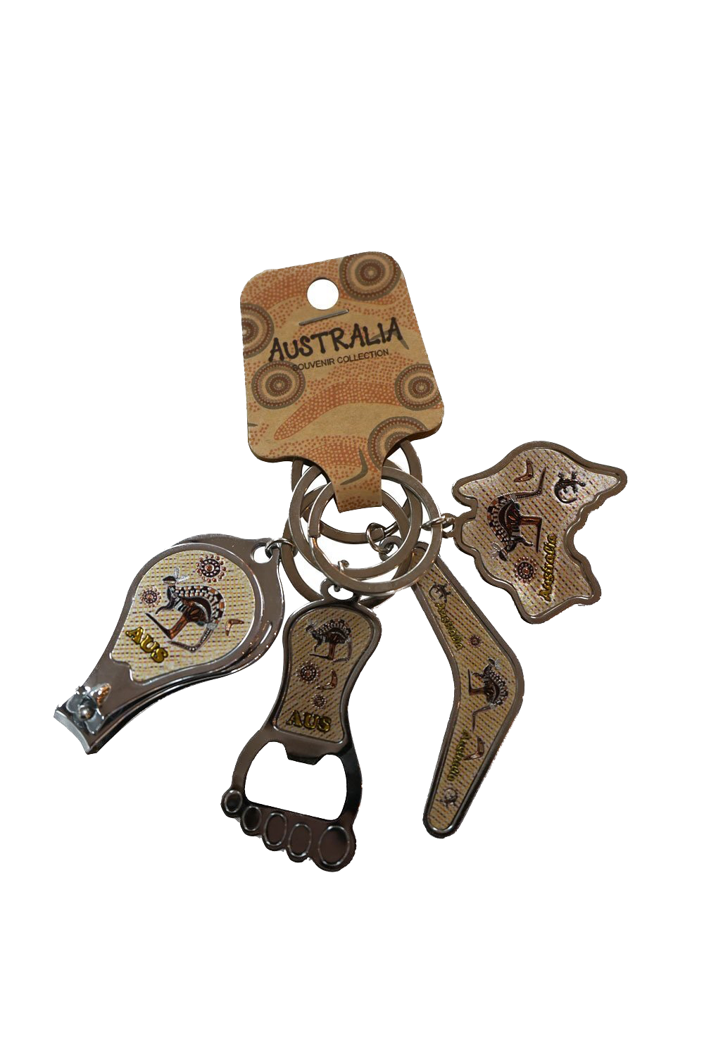 Aboriginal Art Keyring - 4 Pack