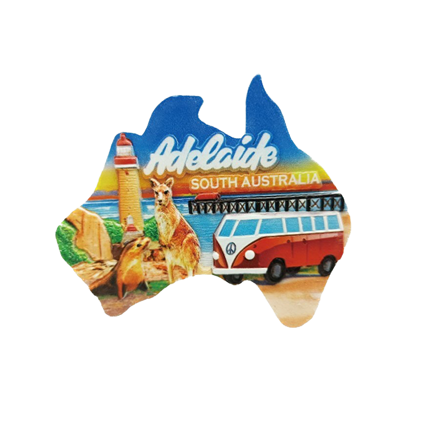 Adelaide Map Shaped Magnet