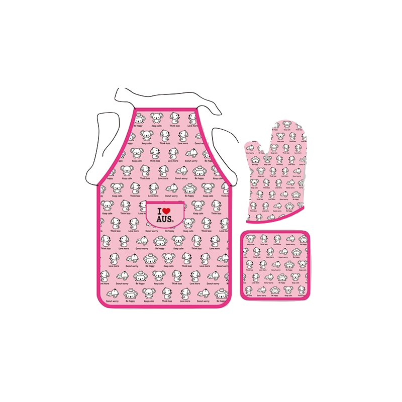 Apron, Mitten & Pot Holder Set - Koalas