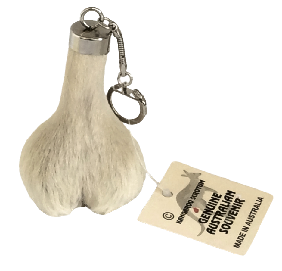 Australian Kangaroo Scrotum Keyring