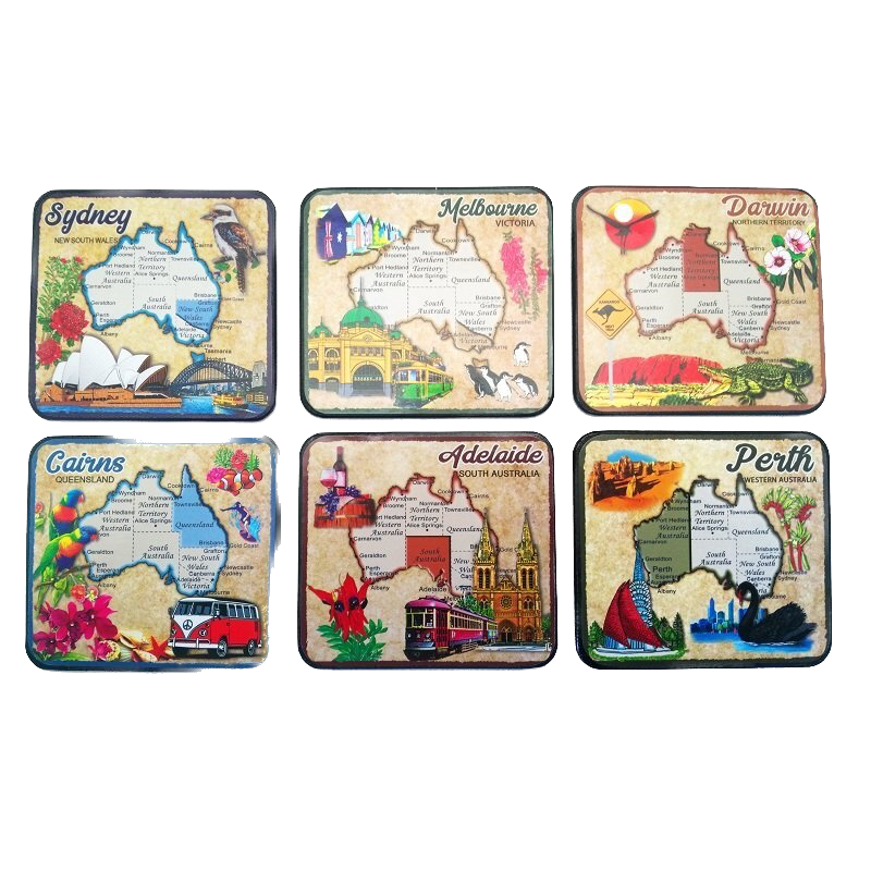 Australian Map - 6 Pack Coaster
