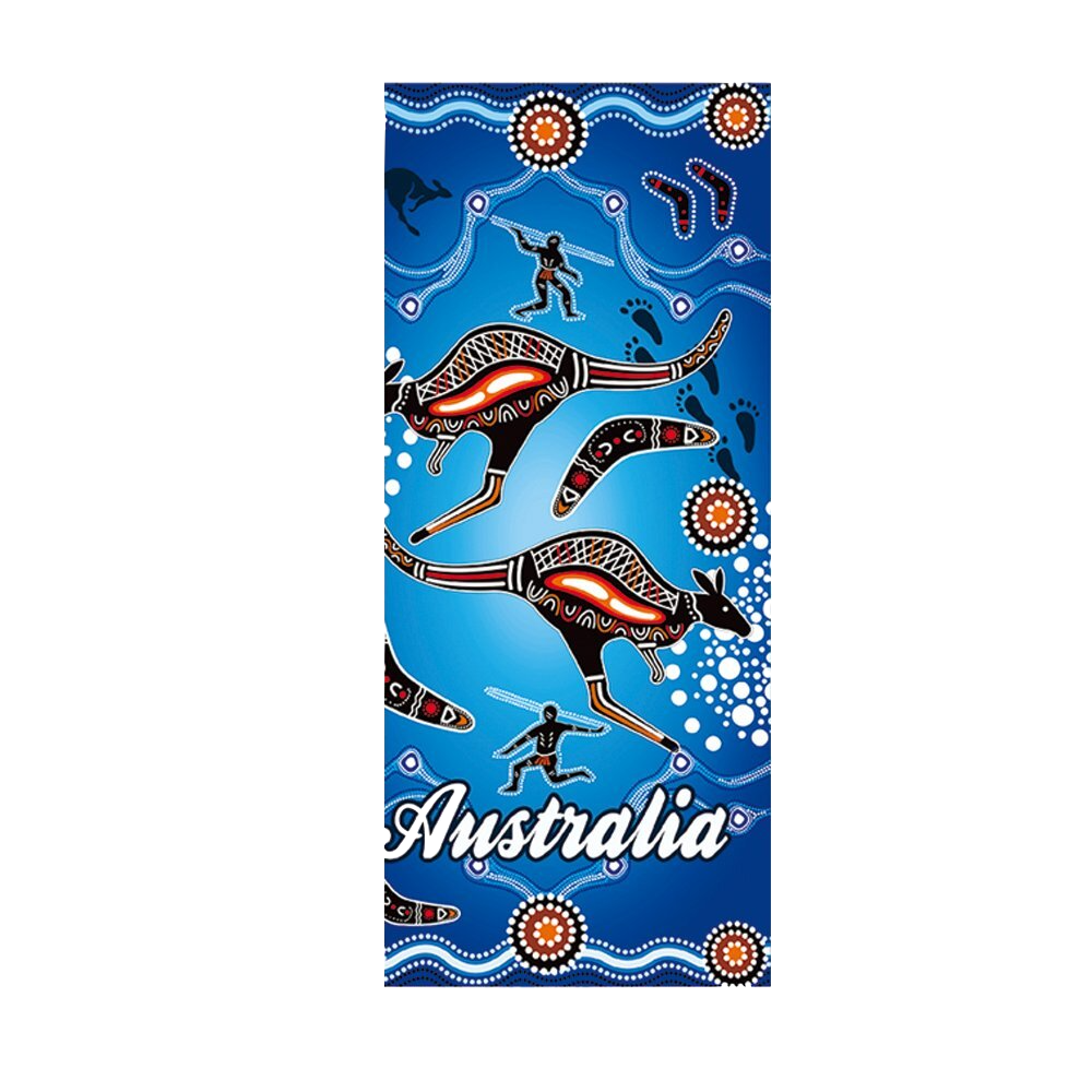 Blue Aboriginal Art Beach Towel