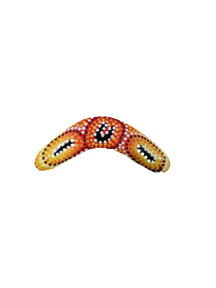 Boomerang Magnet - Aboriginal Dot Painting