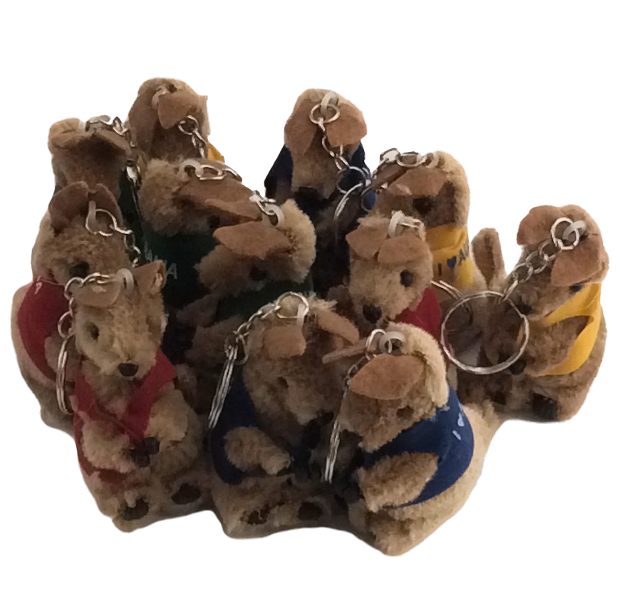 Cling-on Kangaroos Keychain 12 Pack