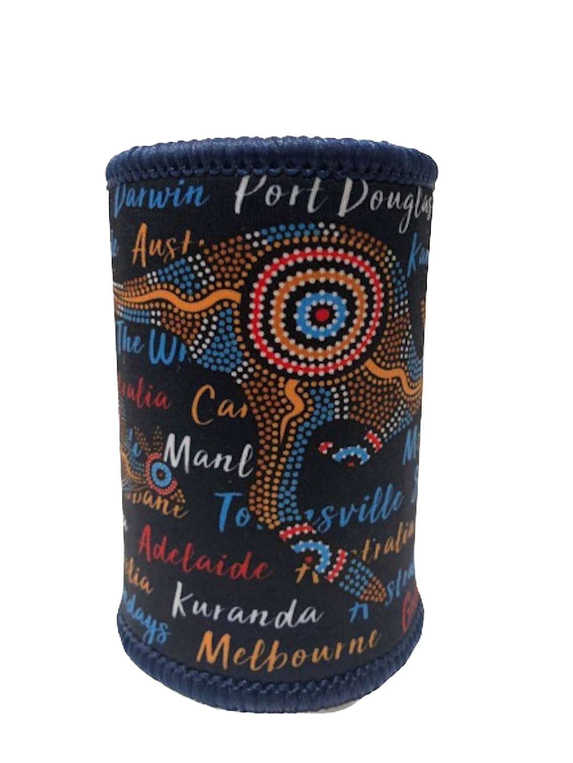 Dark Blue Aboriginal Stubby