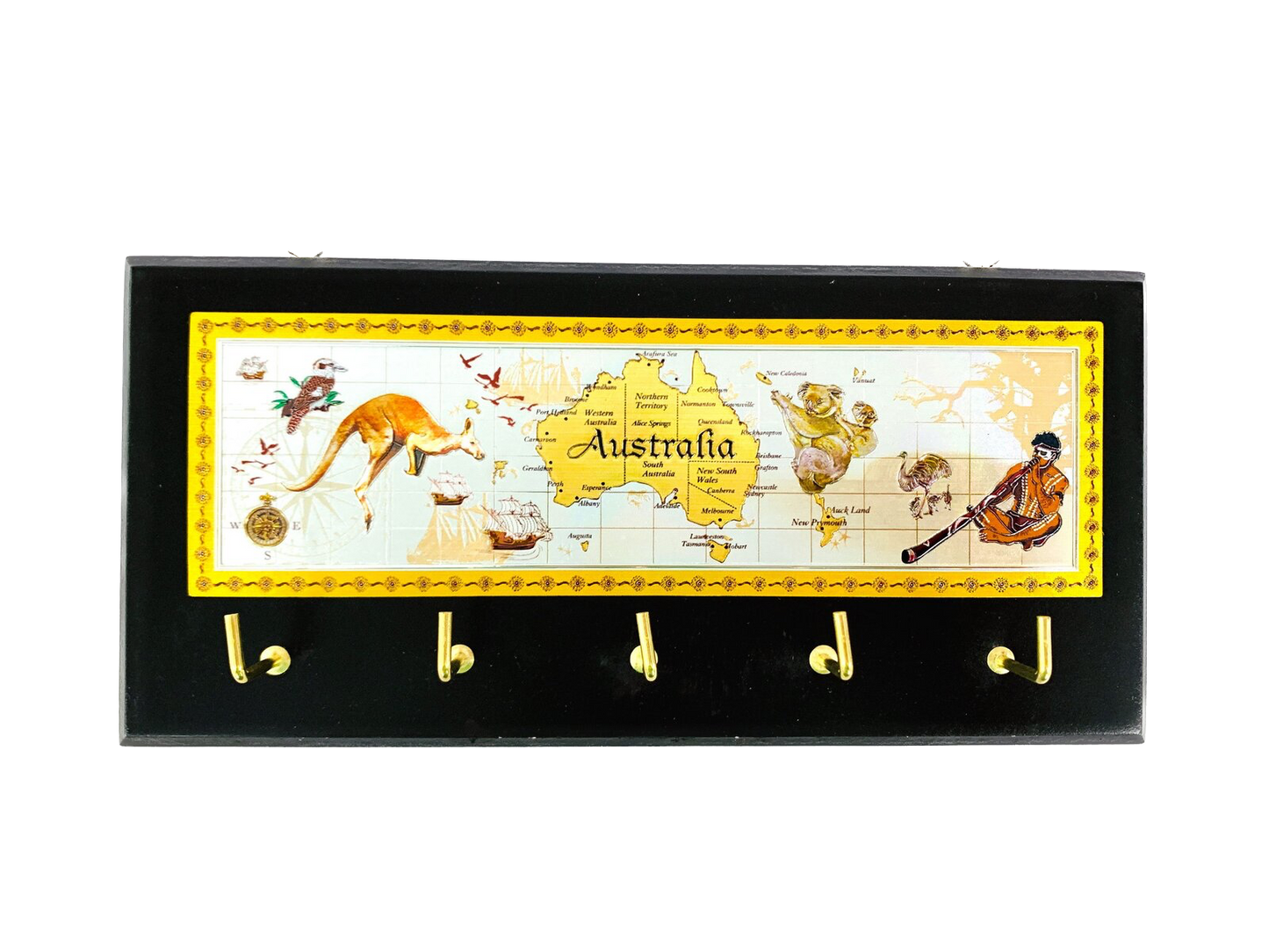 Golden Ocean Australian Map - Key Holder