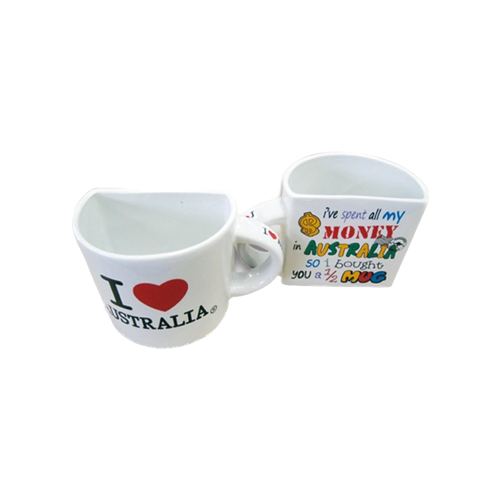Half a Coffee Mug 'I Love Australia' - Coffee Mug