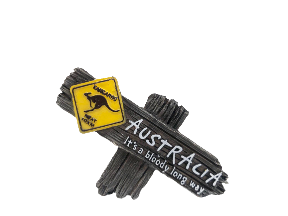 Its a Bloody Long Way Roadsign - Magnet
