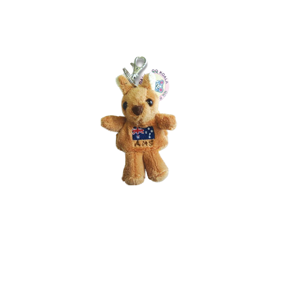 Kangaroo with Backpack - Plush Keyring