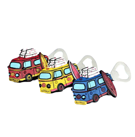 Kombi Van Australia Bottle Opener Magnet