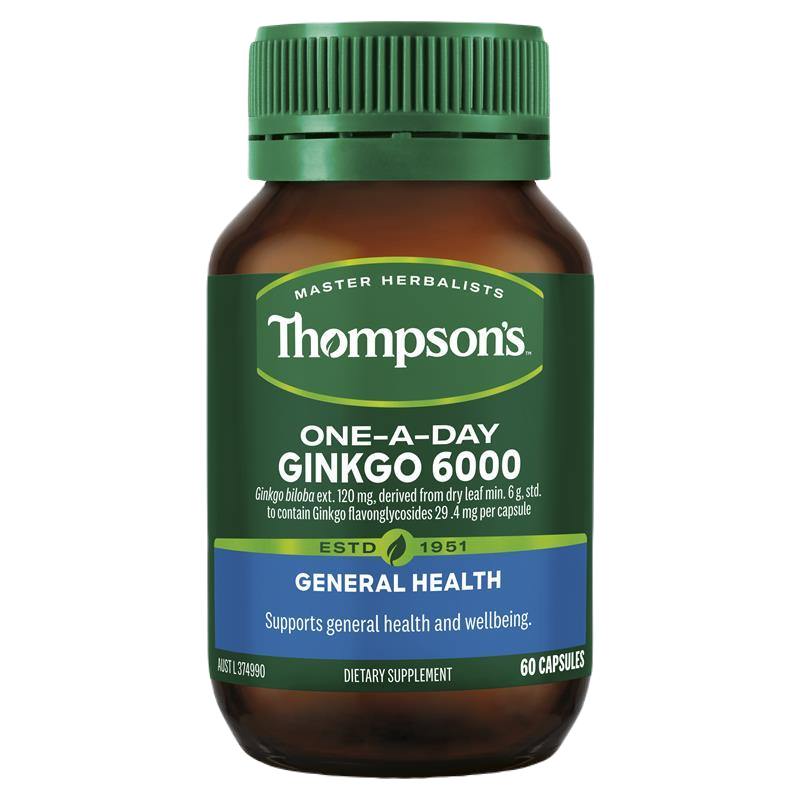 Thompson's One-A-Day Ginkgo 6000mg 銀杏 60 Capsules
