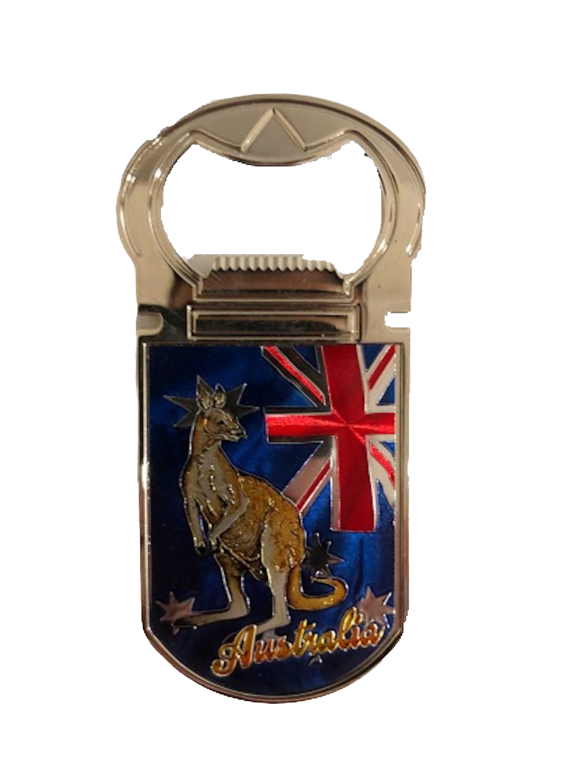 Magnet Austrlaian Flag with Kangaroo Bottle Opener