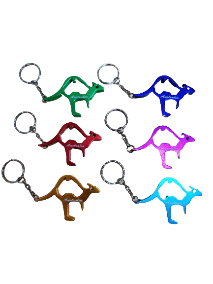 Metal Kangaroo Cut-out Keyring/Bottle Opener