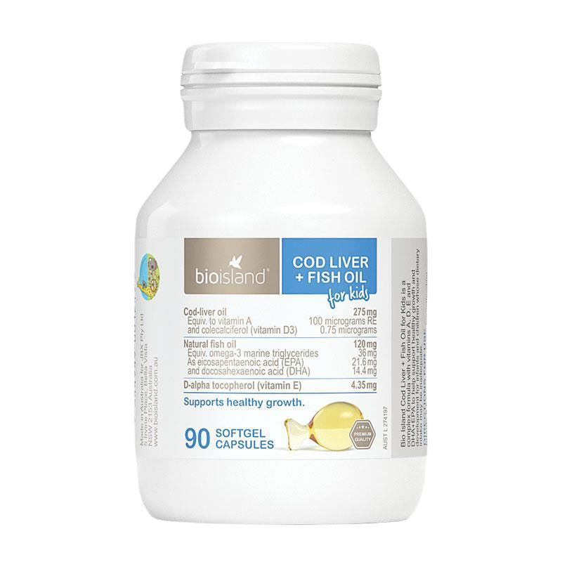 Bioisland Cod Liver+ Fish Oil 90Tab 兒童鱈魚油90顆