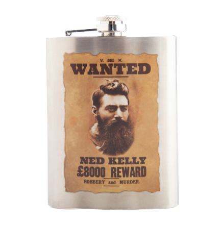 Ned Kelly Metal Flask