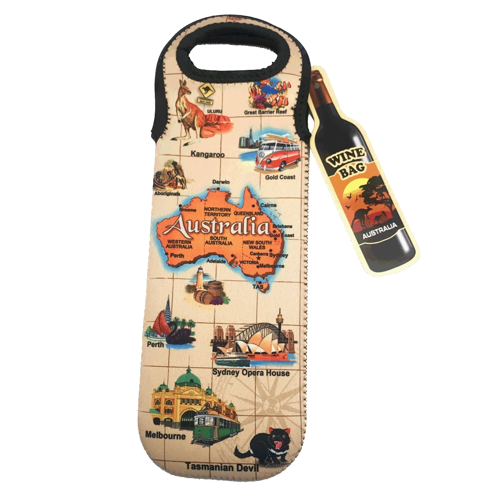 Ocean Map - Wine Bottle Bag