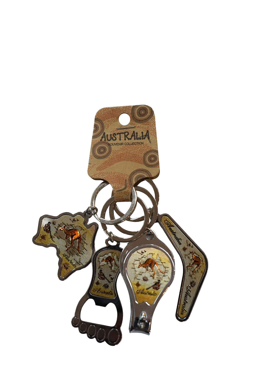Ocean Map Keyring - 4 Pack