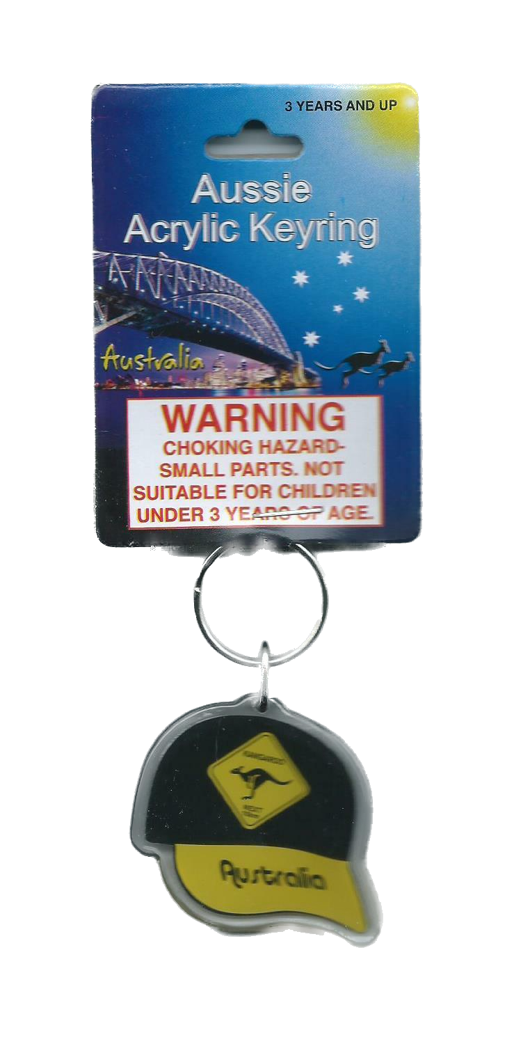 Roadsign Cap Keyring