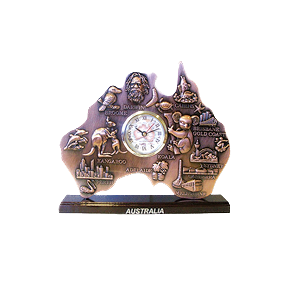 Small Australian Map Clock