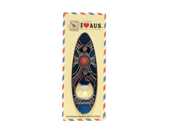 Surfboard Bottle Opener Magnet - Aboriginal Design