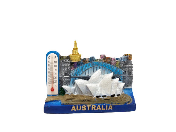 Sydney Harbour With Thermometer - Magnet