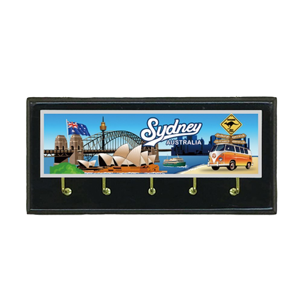 Sydney Harbour with Kombi Van - Key Holder