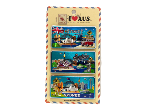 Sydney Kombi Van Number Plate - 3 Pack Magnet
