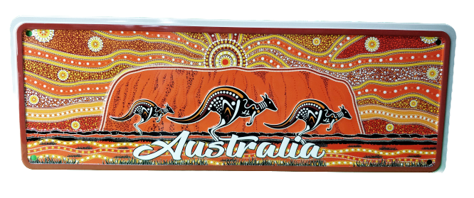 Uluru & Kangaroos - Number Plate