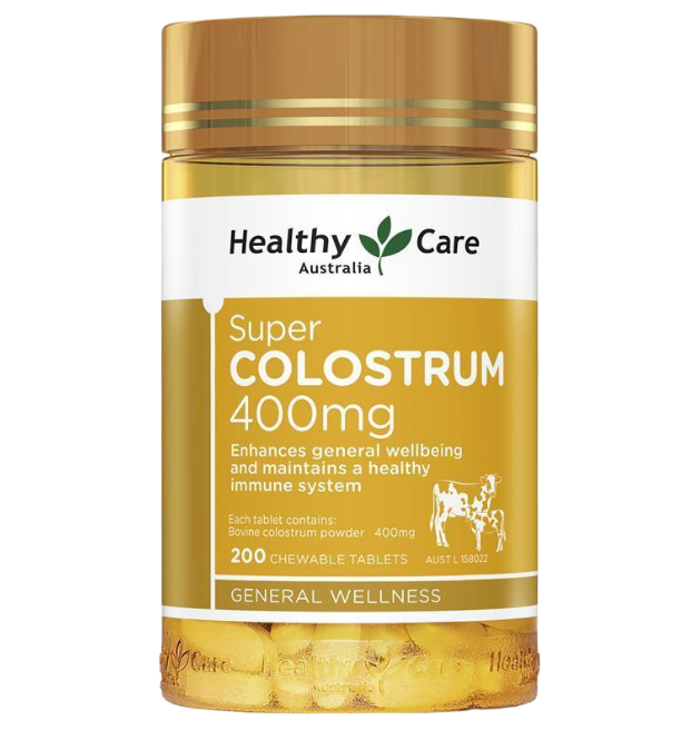 Healthy care Super Colostrum 200 Caps 牛初乳咀嚼片200顆