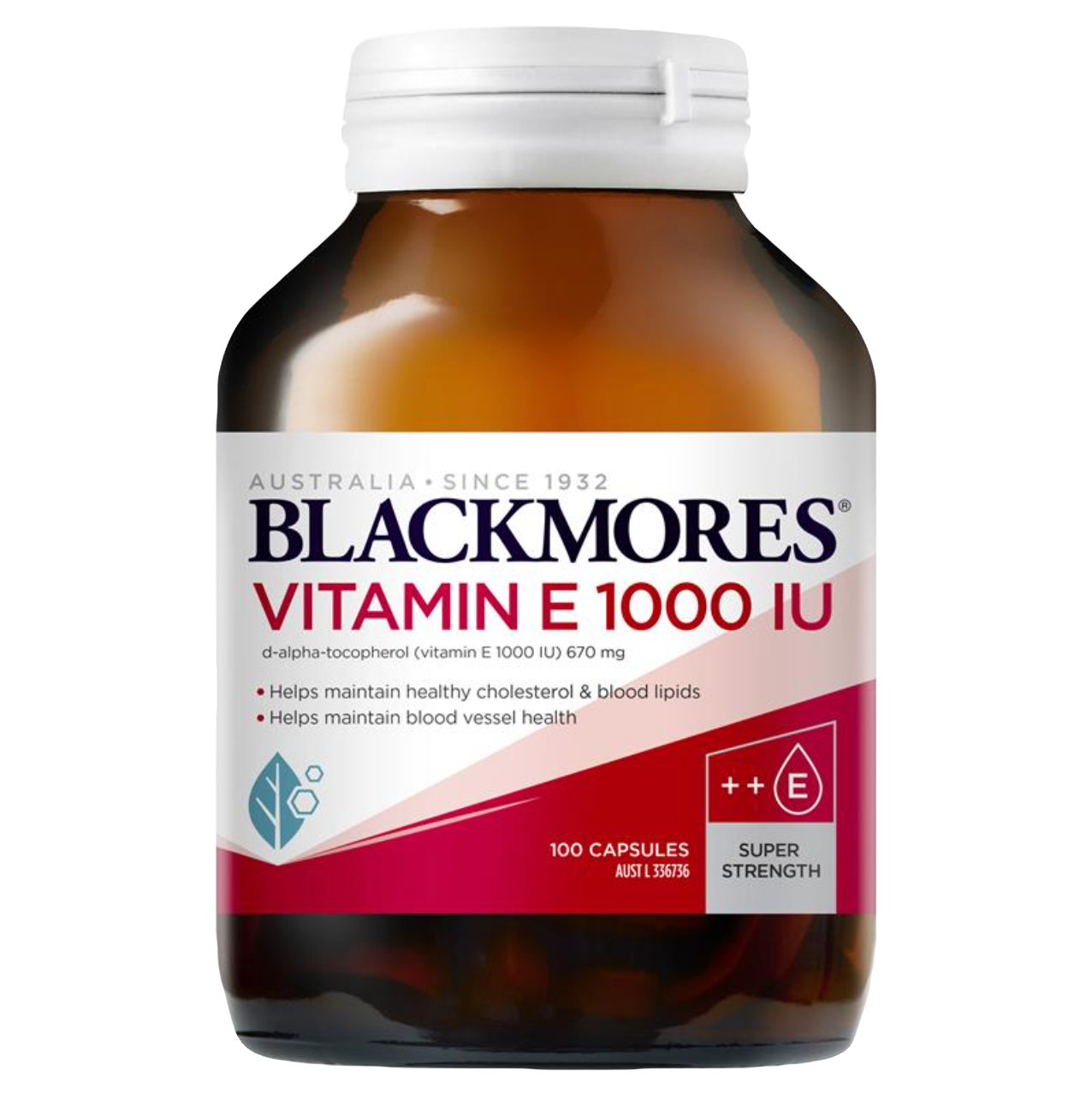 Blackmores 澳佳寶維生素E膠囊 保護肌膚和心臟 1000IU 100顆 降低膽固醇