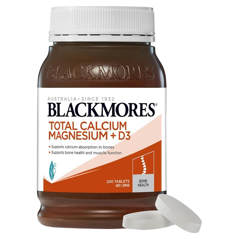Blackmores Total Calcium Magnesium +D3 200caps 澳佳寶活性鈣鎂片 不抽筋