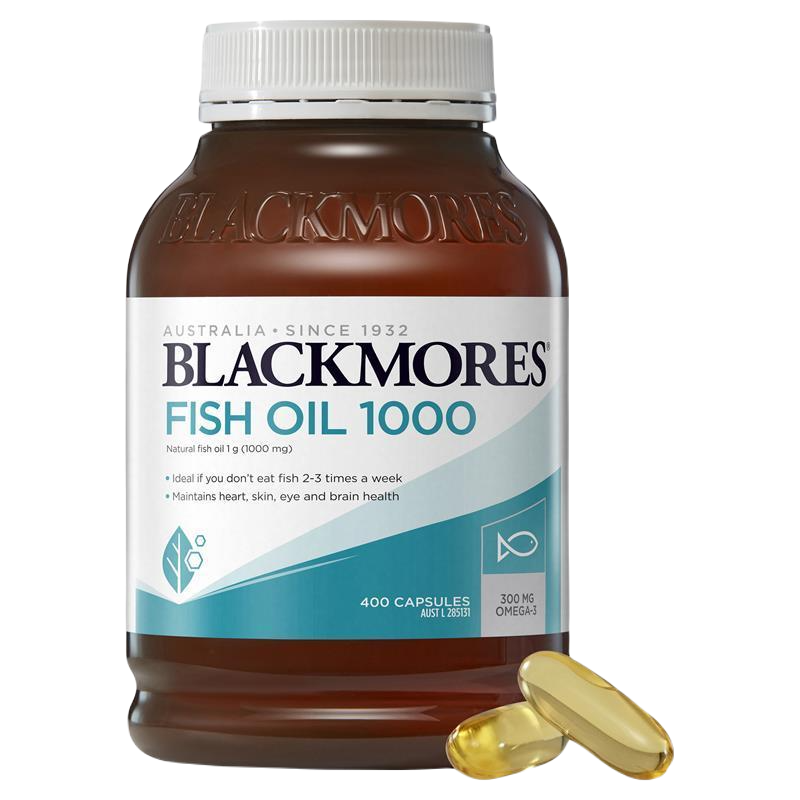 Blackmores Fish Oil 1000 400Caps 澳佳寶深海原味魚油400顆