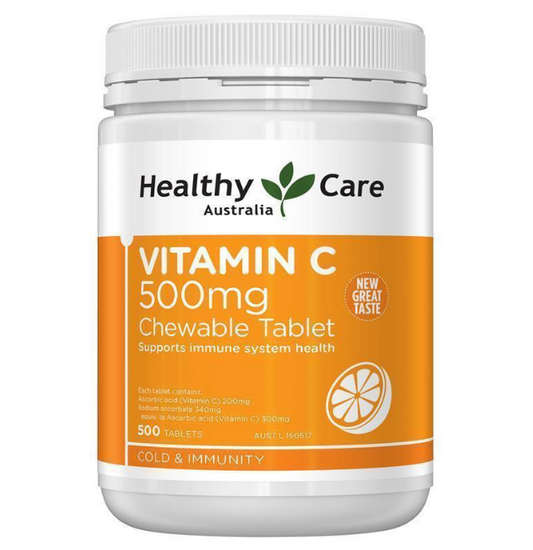 Healthy care Vitamin C 500mg Chewable 500 Tablets維生素C咀嚼片500顆