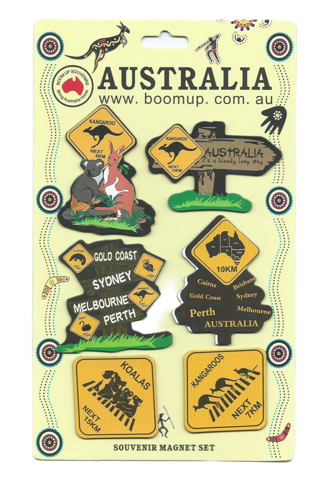 Assorted Road Signs - 6 Pack Magnet