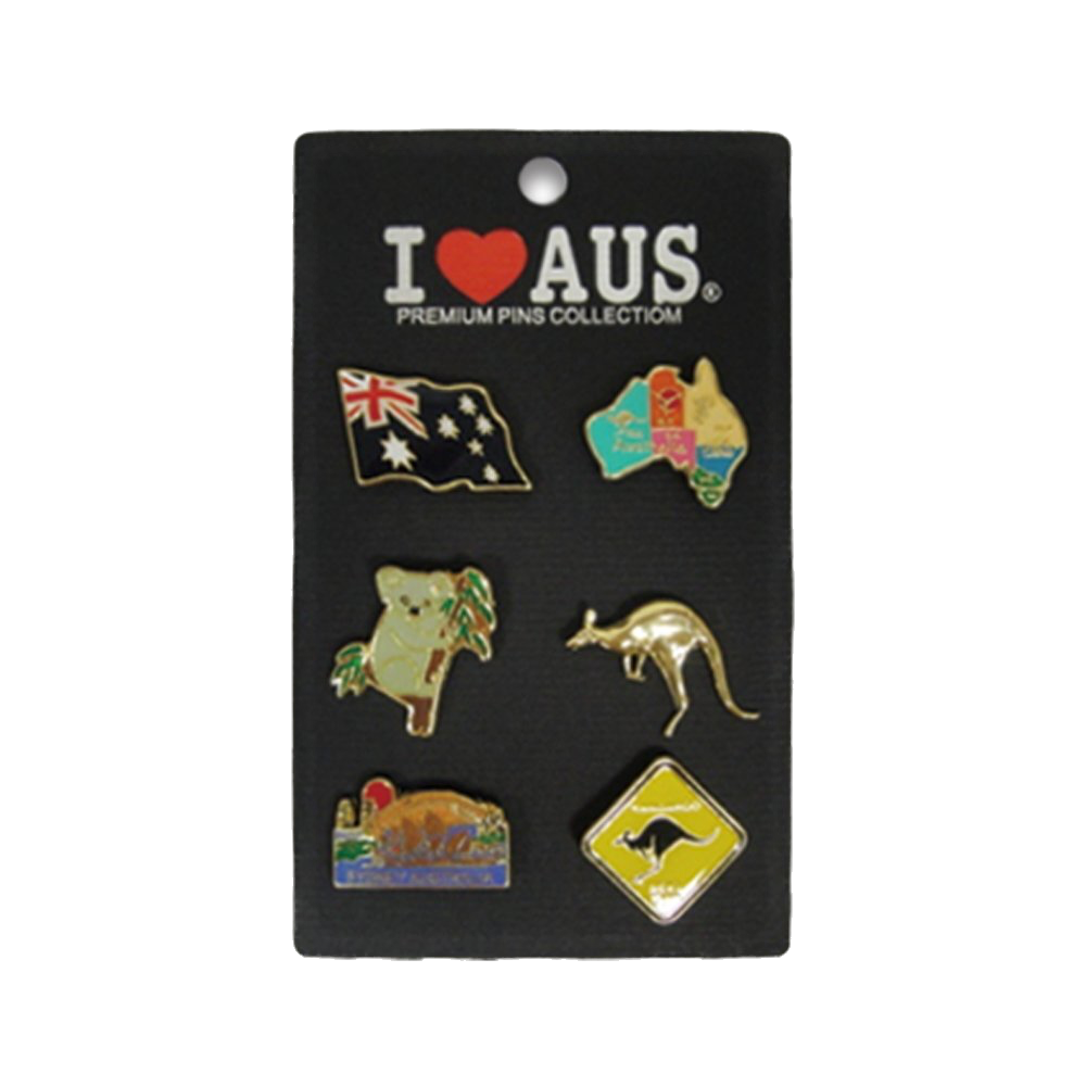 Australian Assorted Hat Pins - 6 Pack