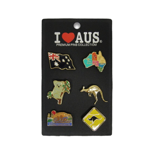 Australian Assorted Hat Pins - 6 Pack