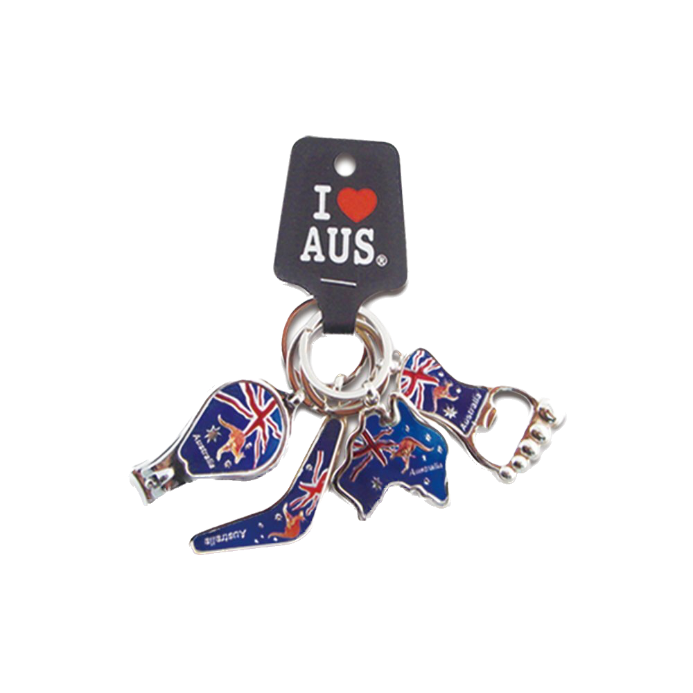 Australian Flag Keyring - 4 Pack
