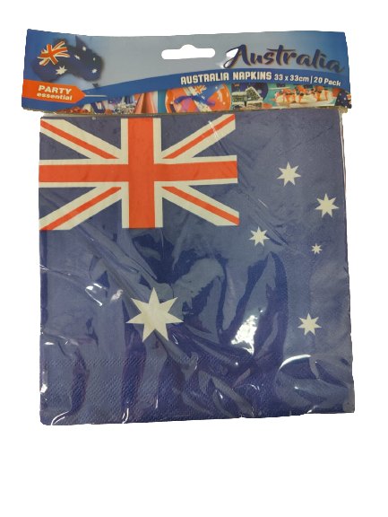 Australian Flag Napkins - Pack of 20