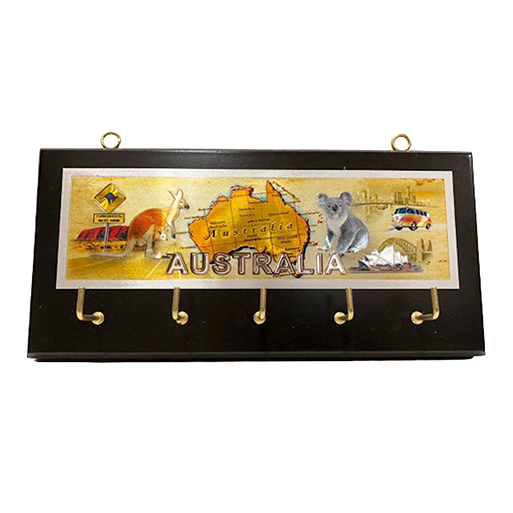 Australian Map with Icons - Key Holder