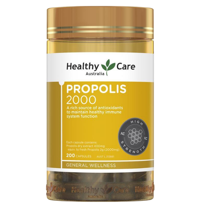 Healthy care Propolis 2000mg 200caps 黑蜂膠2000mg 200顆