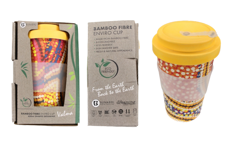 Bamboo Coffee Cup - Snake Dreaming