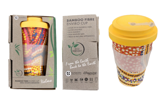 Bamboo Coffee Cup - Snake Dreaming