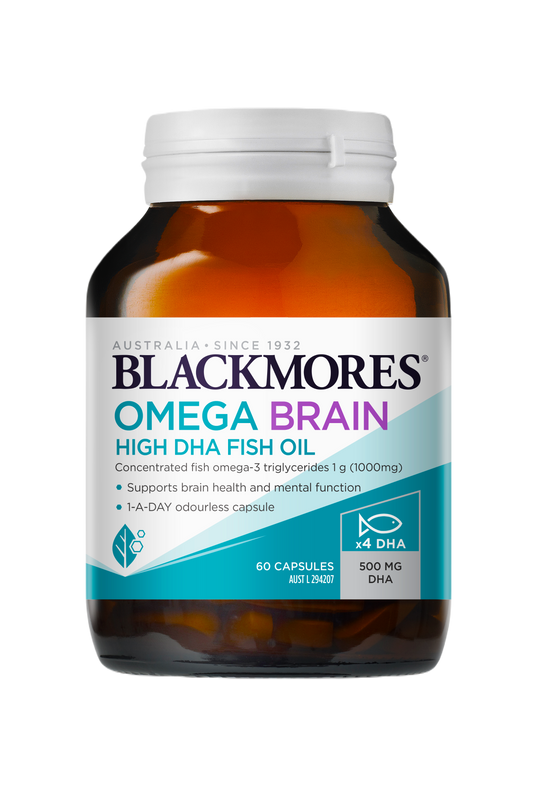 Blackmores omega brain high dha fish oil 60caps 四倍魚油 補腦