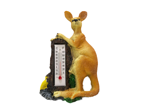 Kangaroo With Thermometer - Magnet