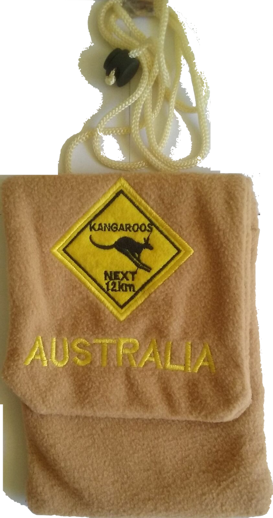 Kangaroos Road sign Travel Pouch
