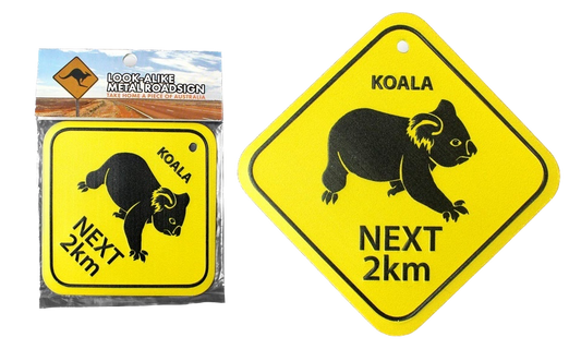 Koala Next 2 Km' Metal Roadsign Large