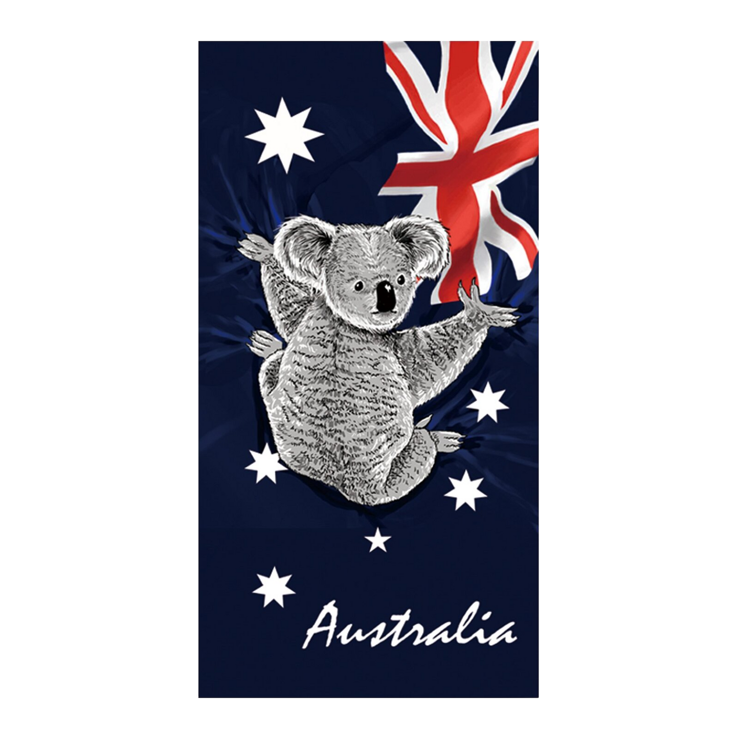Koala with Flag Beach Towel