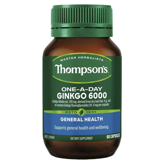 Thompson's One-A-Day Ginkgo 6000mg  銀杏 60 Capsules