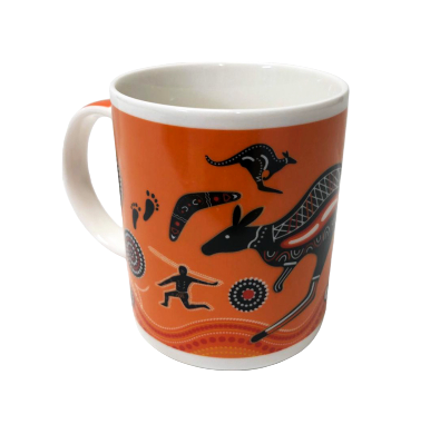 Orange Aboriginal Design - Coffee Mug