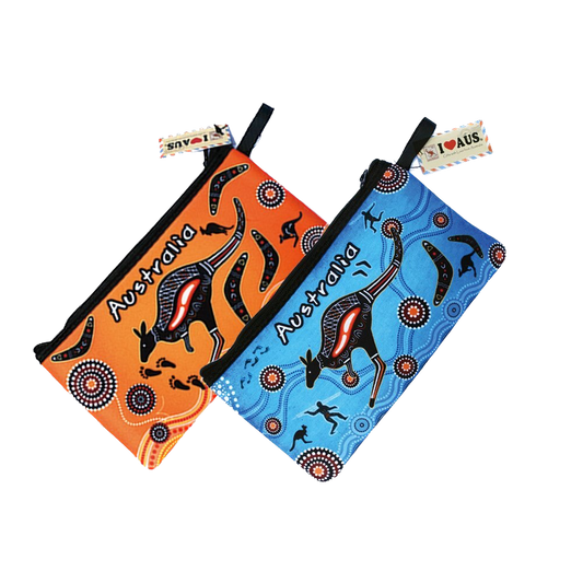 Orange or Blue Aboriginal Art Pencil Case
